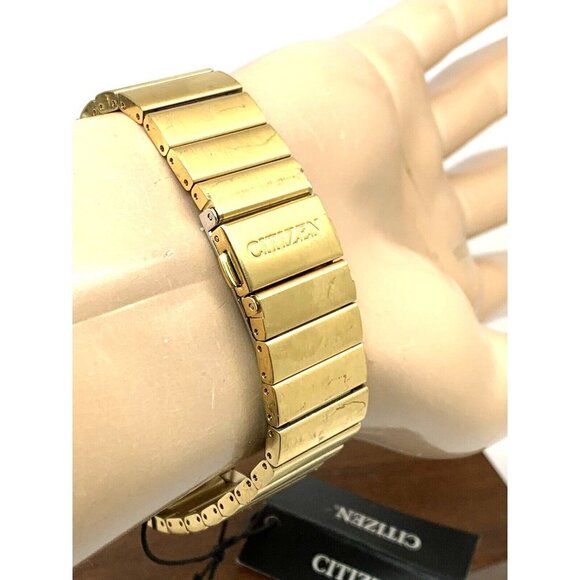 Citizen Men's Watch BM7582-56E Eco Drive Black Dial Gold Stainless Steel… - Picture 9 of 13